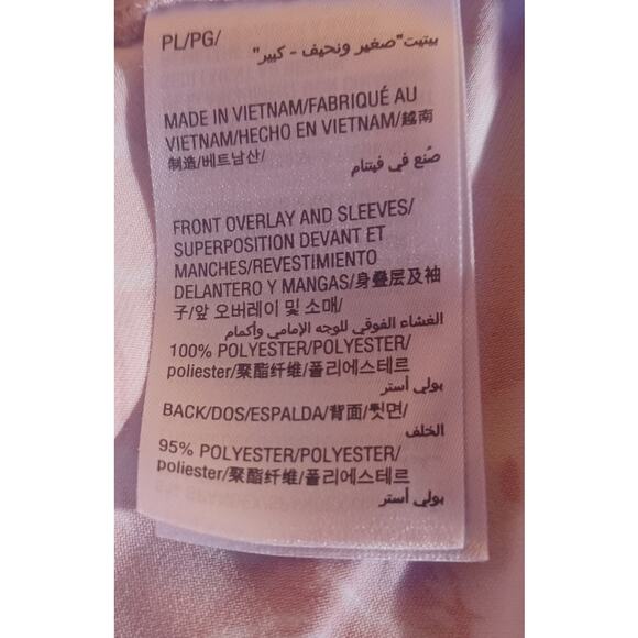 Charter Club Pale Pink Pin Tuck Peasant Blouse with Sheer Bell Sleeves Womens PL - Picture 7 of 8